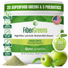 Barton Nutrition Soluble Fiber Greens tub for daily digestive support and energy