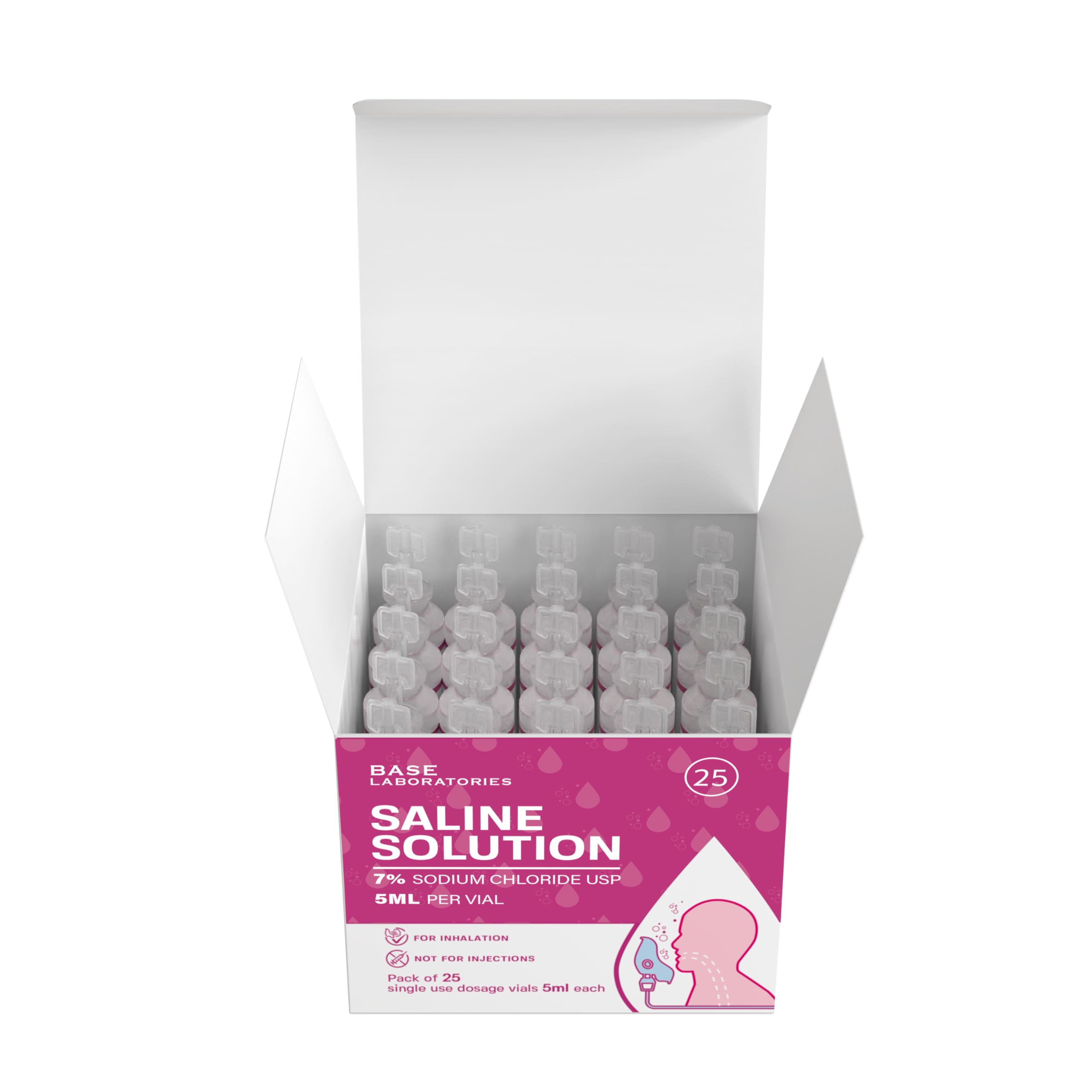 BASE LABORATORIES ear-nose-throat therapy context using saline solution.