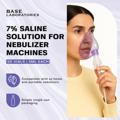 BASE LABORATORIES nebulizer unit-dose vials simplify inhalation sessions.