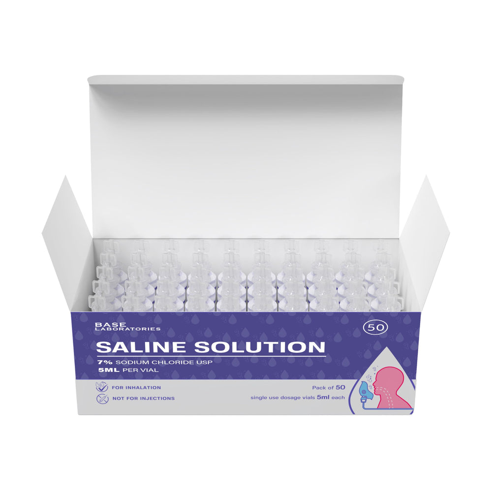 BASE LABORATORIES powder blower compatible with saline use.