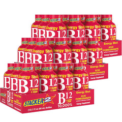 Based Box Stacker2 energy shot—acai-pomegranate flavor, supports quick focus and daily energy