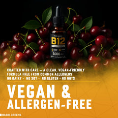 BASIC GREENS methylcobalamin B12 for quick absorption and energy potential