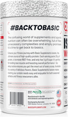 Whey protein isolate confirms gluten-free and RBST-free quality.