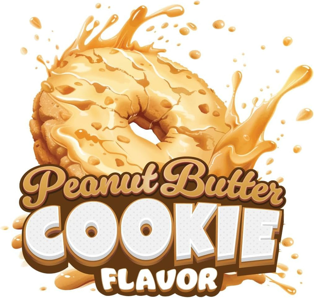Nutrition label of BASIC SUPPLEMENTS Peanut Butter Cookie whey isolate highlighting gluten-free and RBST-free features