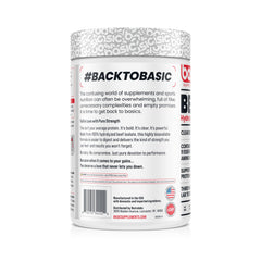 Basic Supplements Hydrolyzed Beef Isolate ingredients label close-up highlighting amino acid profile