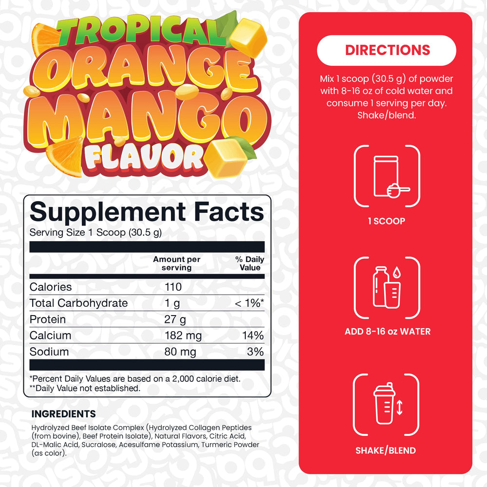 Basic Supplements Hydrolyzed Beef Isolate serving with dairy-free protein option for workouts