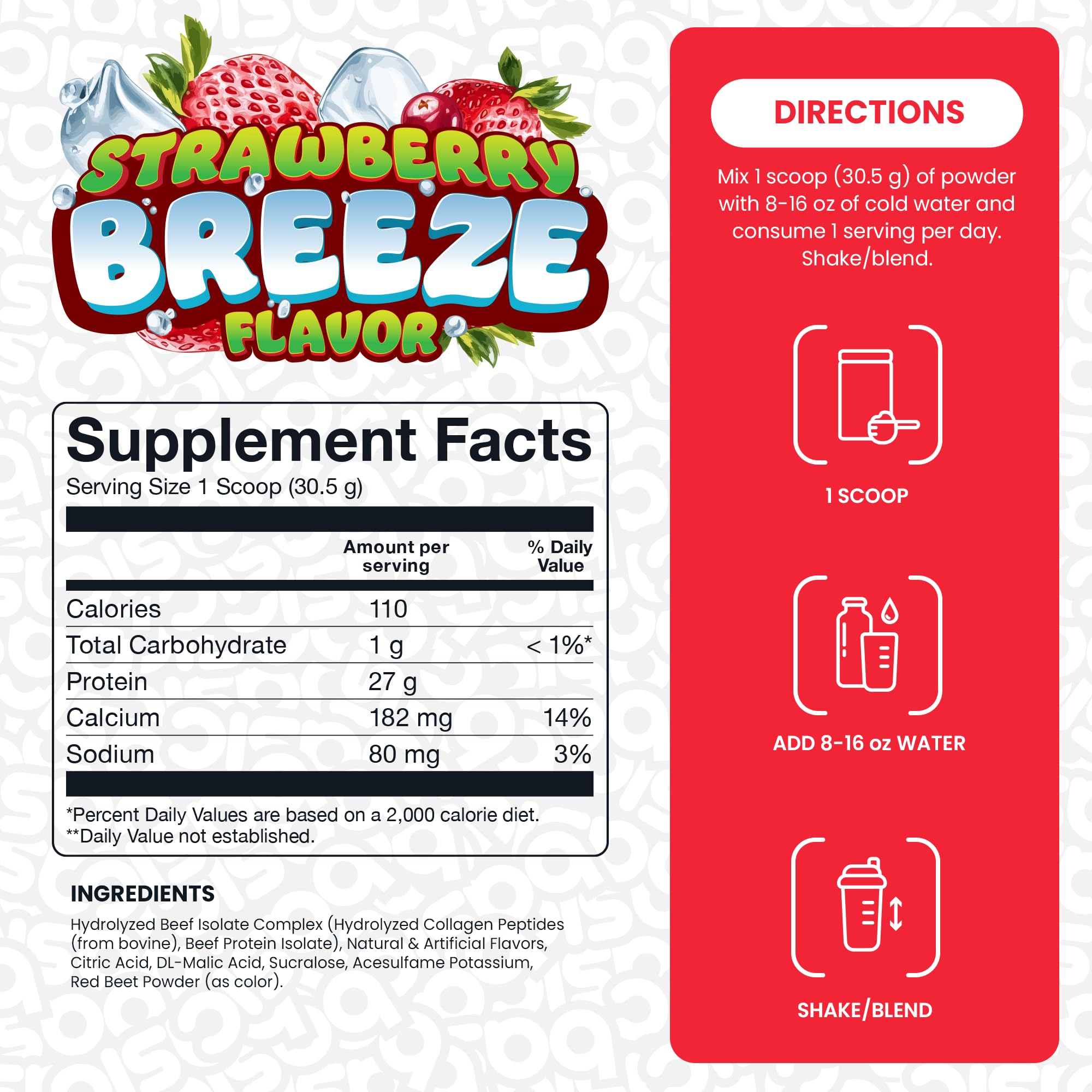 Basic Supplements prepared shake in glass demonstrating lean sugar-free protein