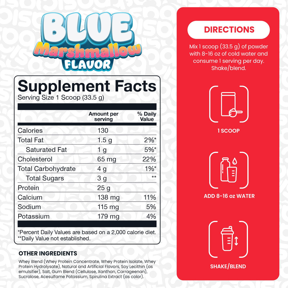 Basic Supplements whey protein powder label – NSF-certified quality.