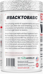 Basic Supplements Whey Protein Powder shake ready, displaying smooth texture