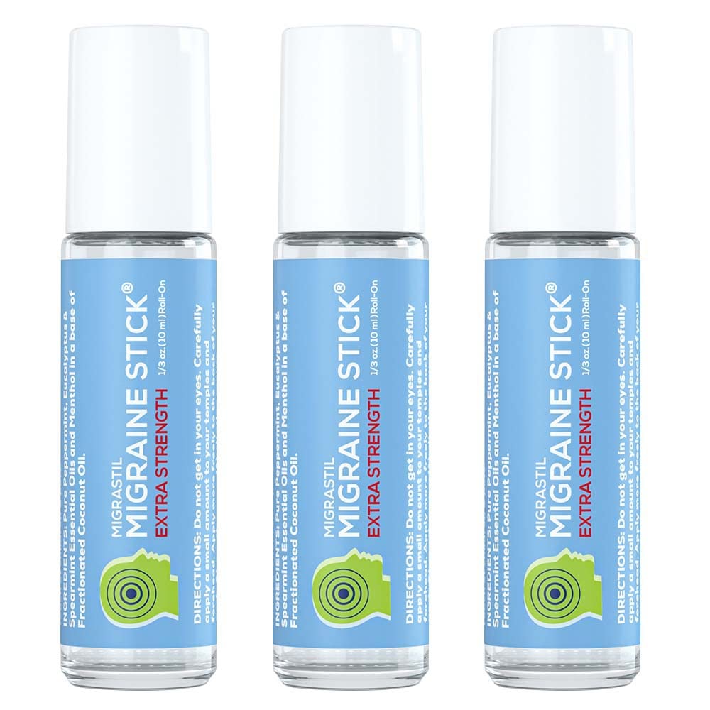Basic Vigor Migrastil bottle image demonstrates portable, on-the-go relief.