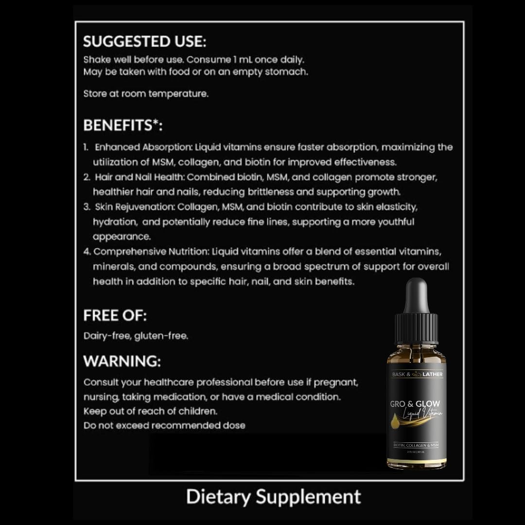 Glass of Gro & Glow cherry liquid for everyday beauty routines.