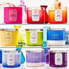 Bath & Body Works Aromatherapy Stress Relief Eucalyptus Tea candle packaging suggests gift-ready luxury.