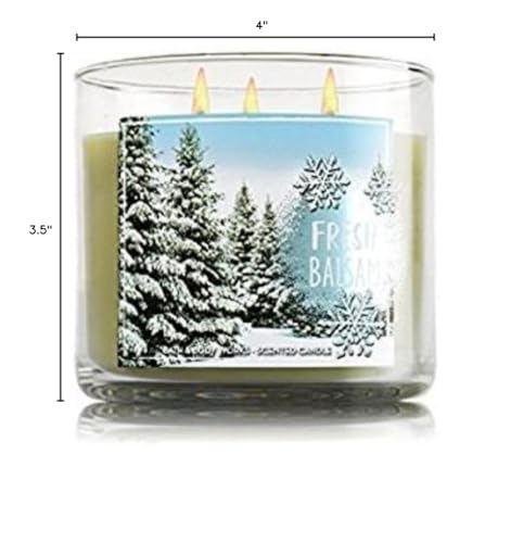 Bath & Body Works Fresh Balsam 3-Wick Candle in a cozy room highlighting ambiance