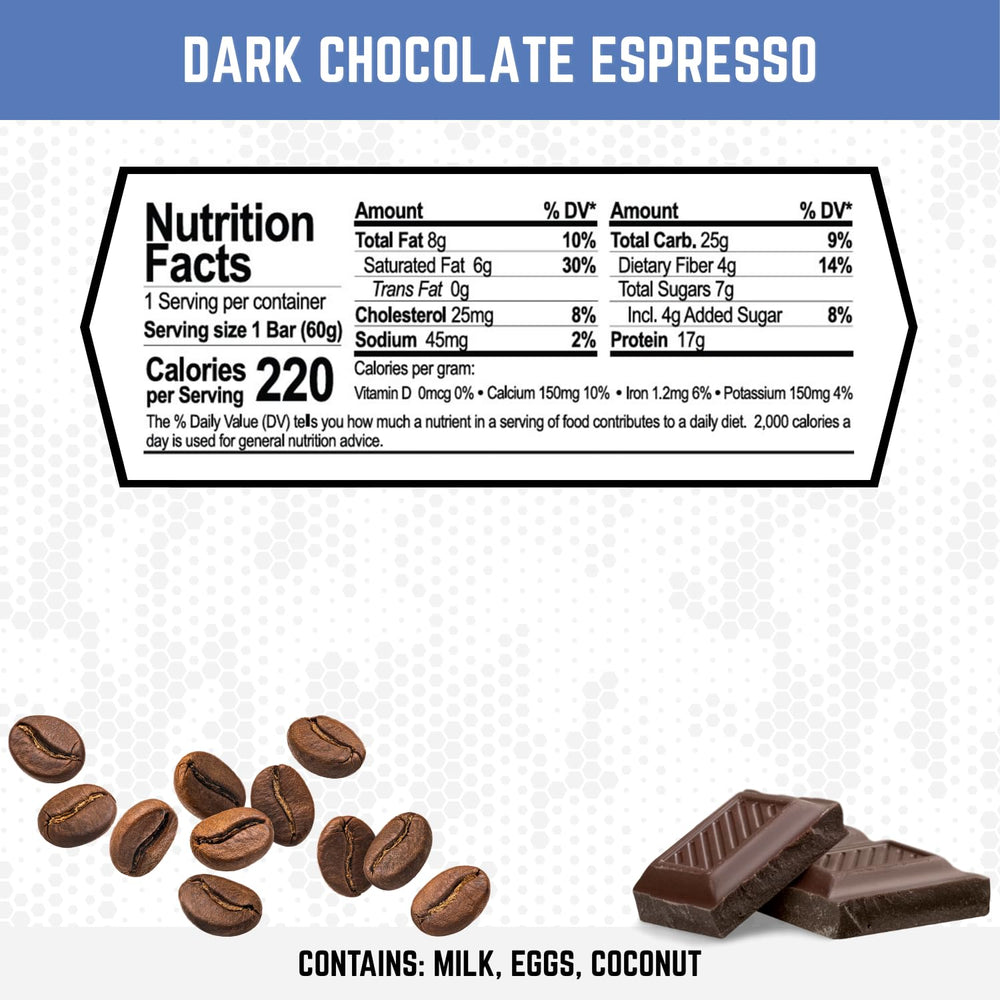 Close-up of Battle Bars Dark Chocolate Espresso bar crisp texture