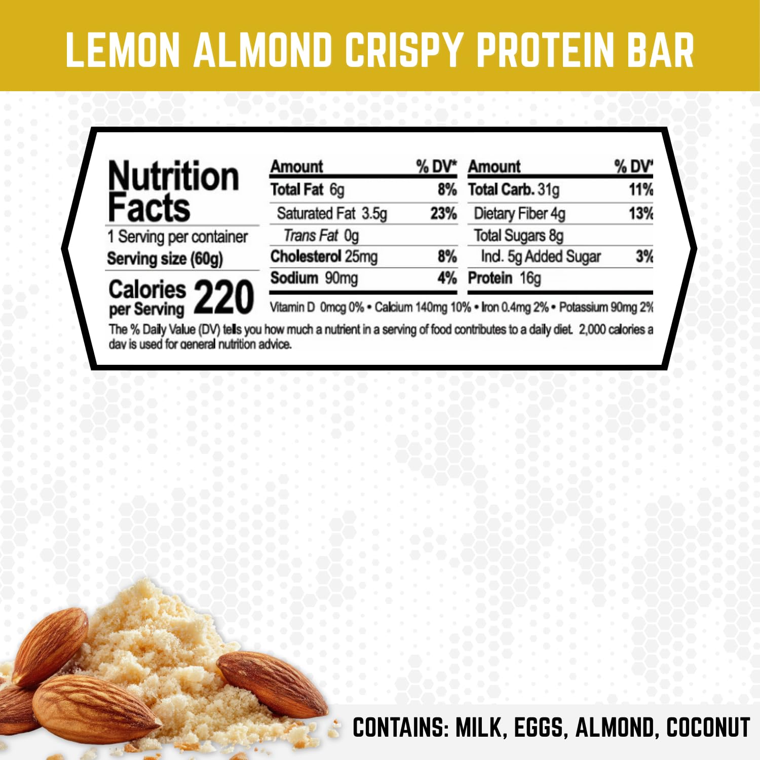 Battle Bars Lemon Almond 60g box, convenient multi-pack for busy days.