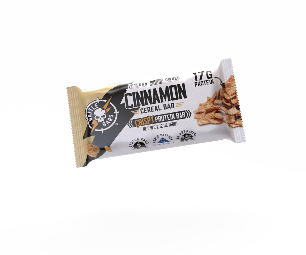 Battle Bars pre- and post-workout use is suggested by the versatile protein snack.