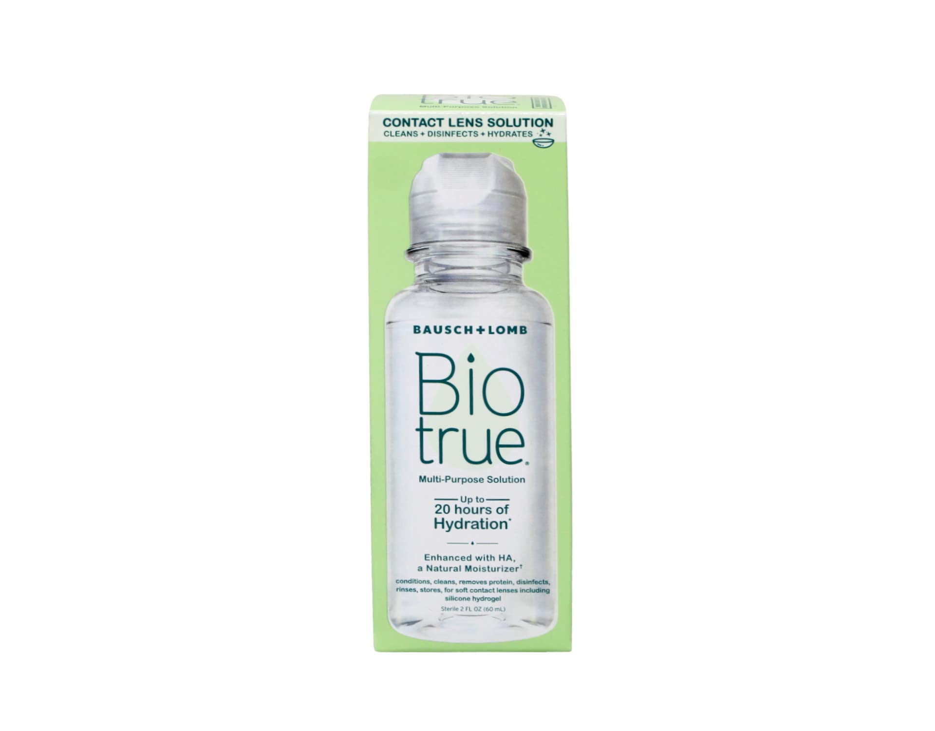 Bausch + Lomb Biotrue Travel Solution pack front showing convenient six-count kit