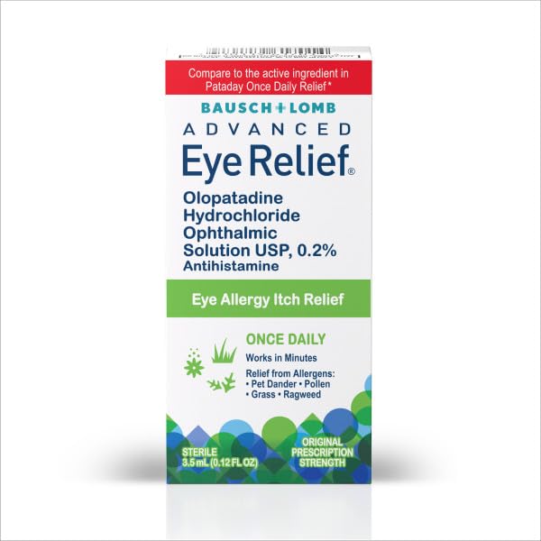 Bausch + Lomb dual-relief kit box combines redness and itch relief.