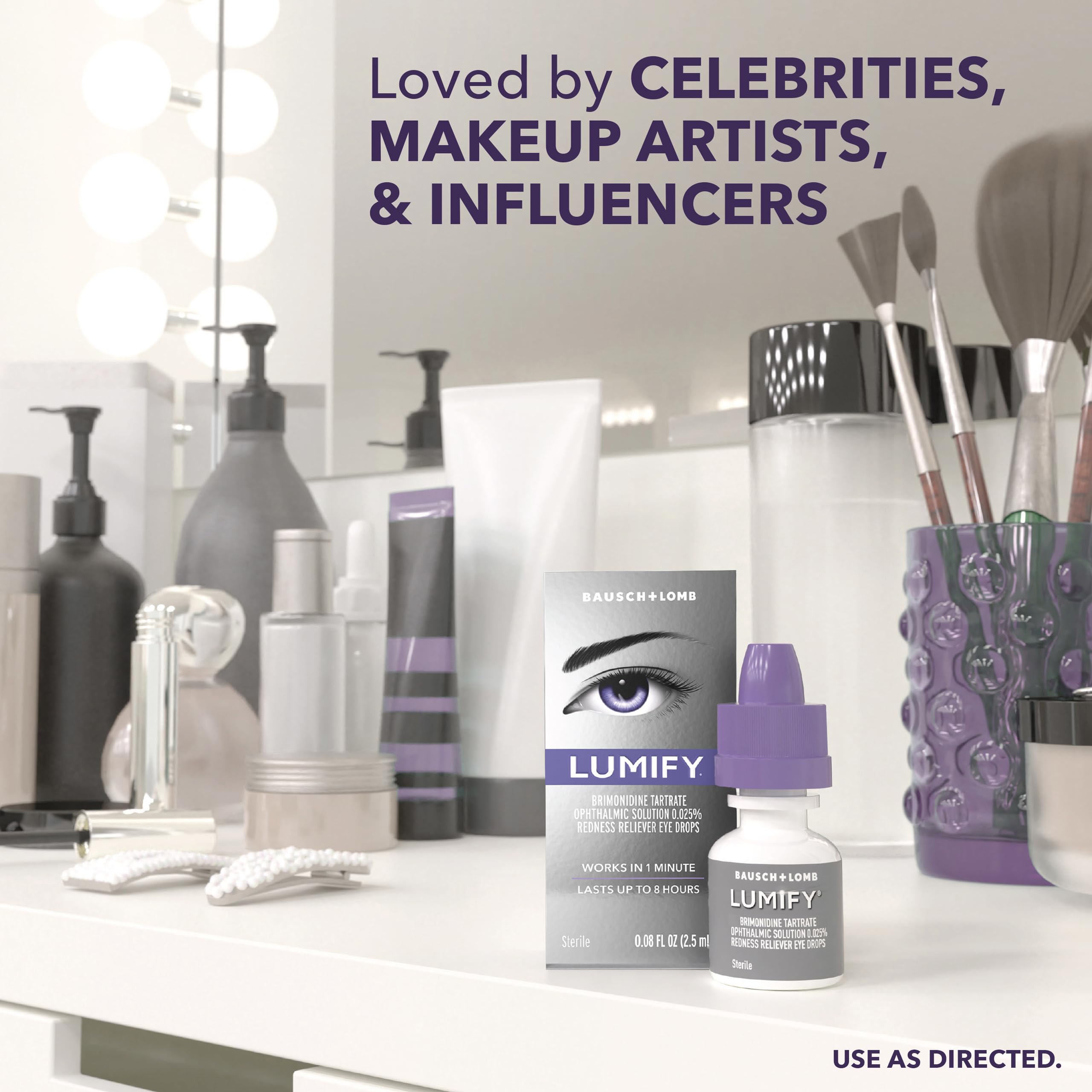 Bausch & Lomb LUMIFY imagery suggesting clearer-looking eyes.