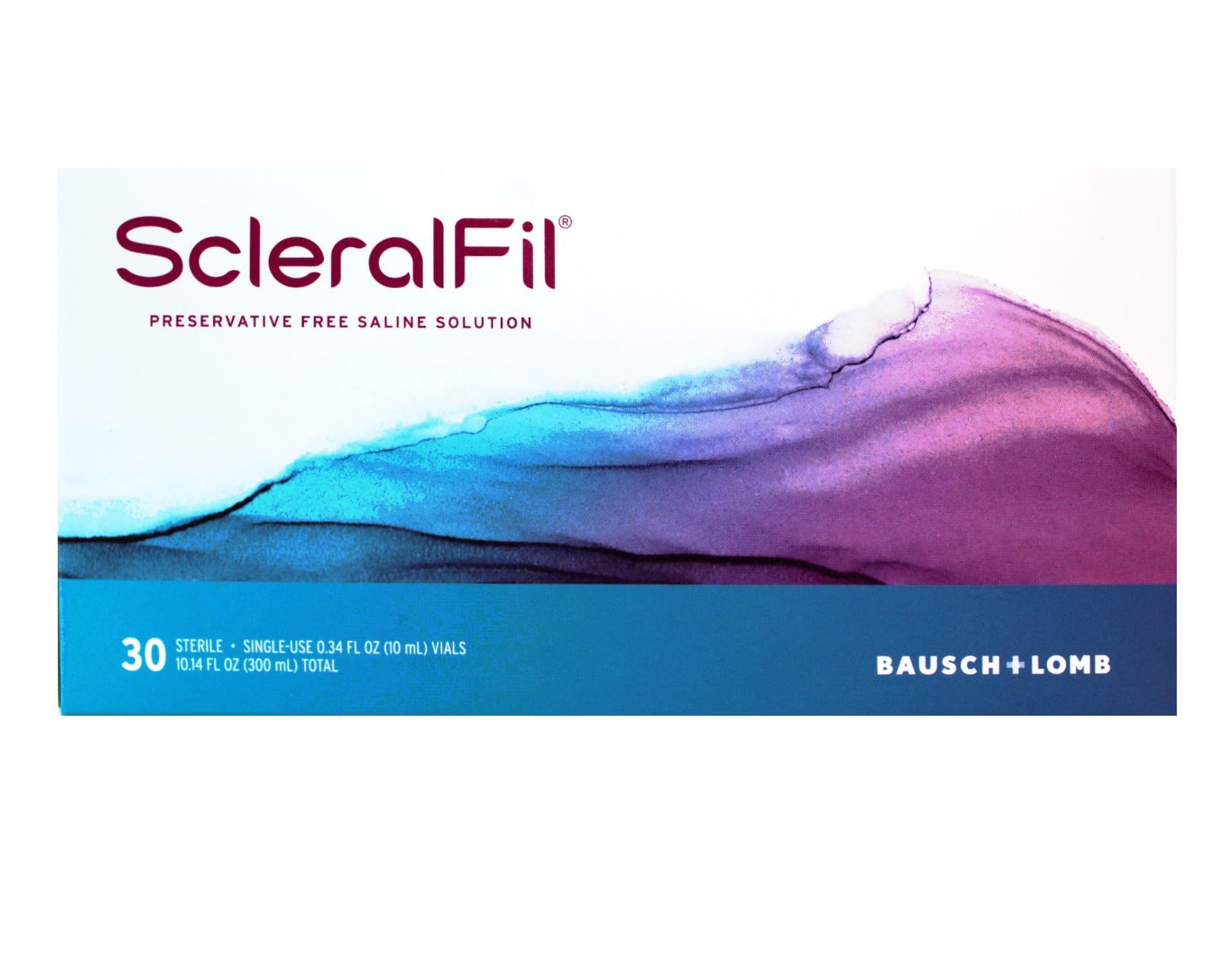 Bausch + Lomb ScleralFil vial for cleaning rigid gas permeable lenses.