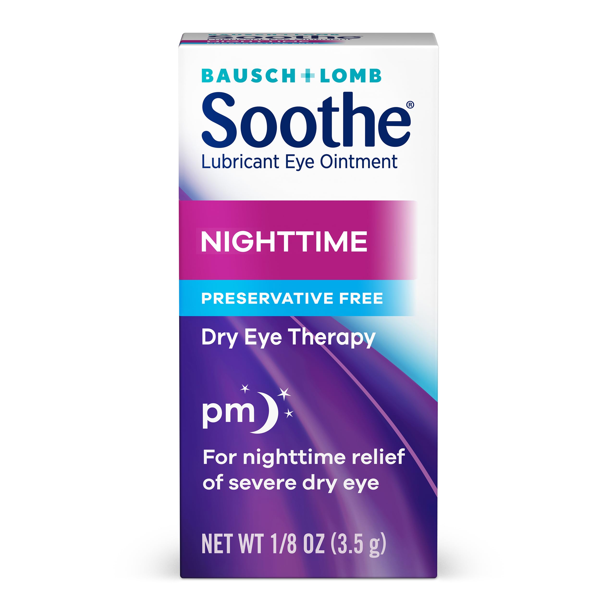 Applying Soothe Eye Ointment inside the lower eyelid for moisture