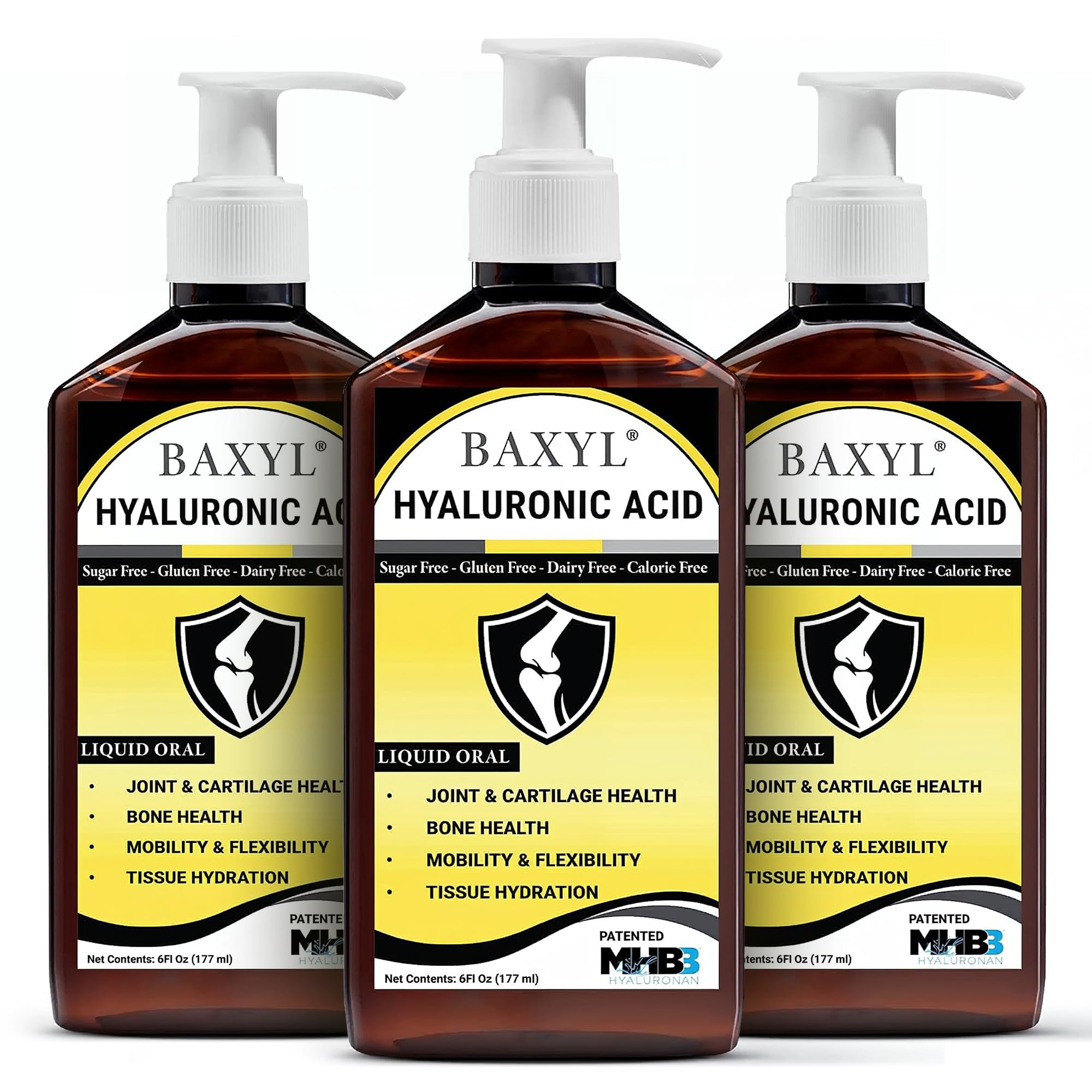 BAXYL bottle-front displaying the brand for convenient daily joint support