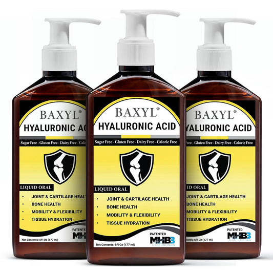 BAXYL bottle-front displaying the brand for convenient daily joint support