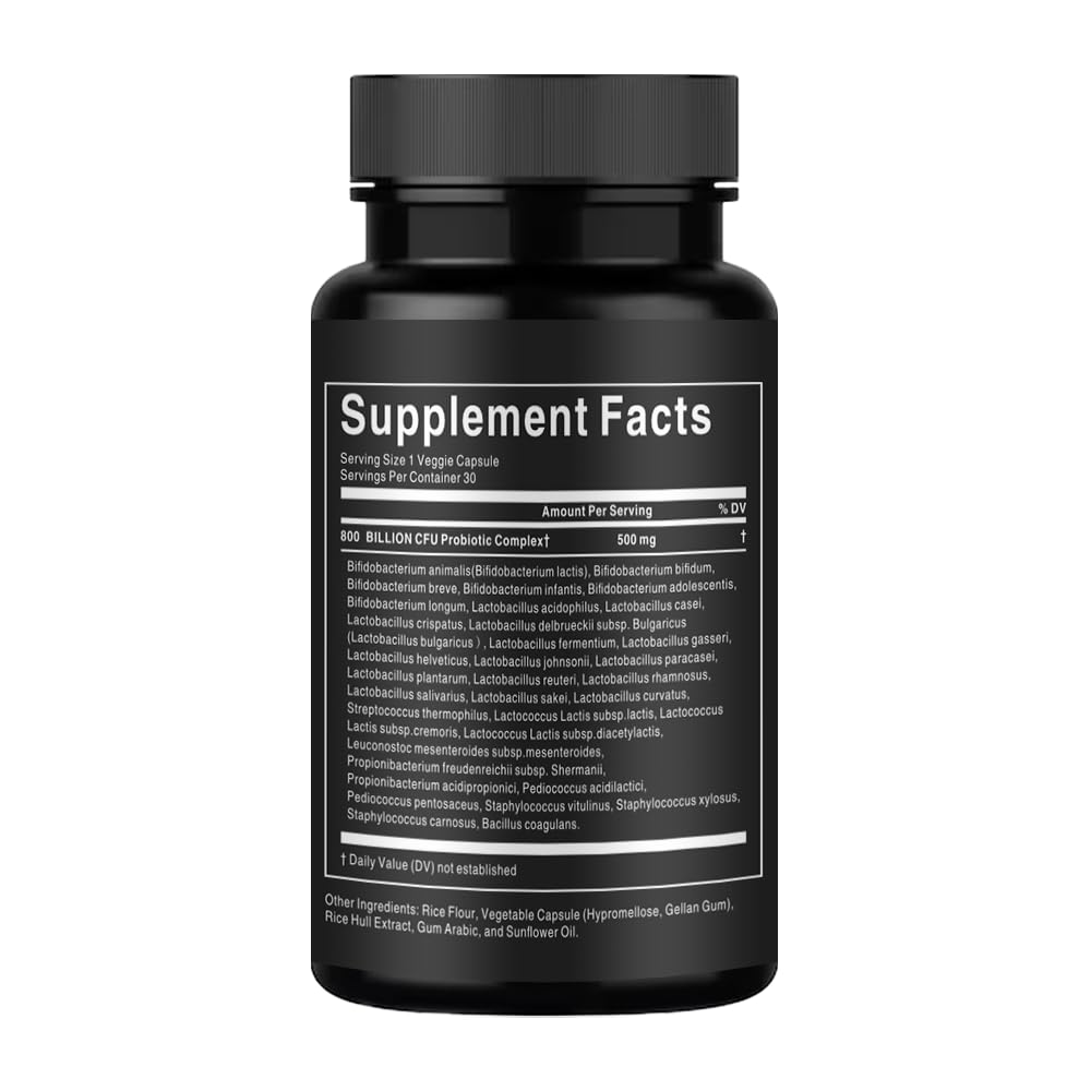 BB Billionaire Body Probiotics label detail emphasizes 35 strains and enzymes.