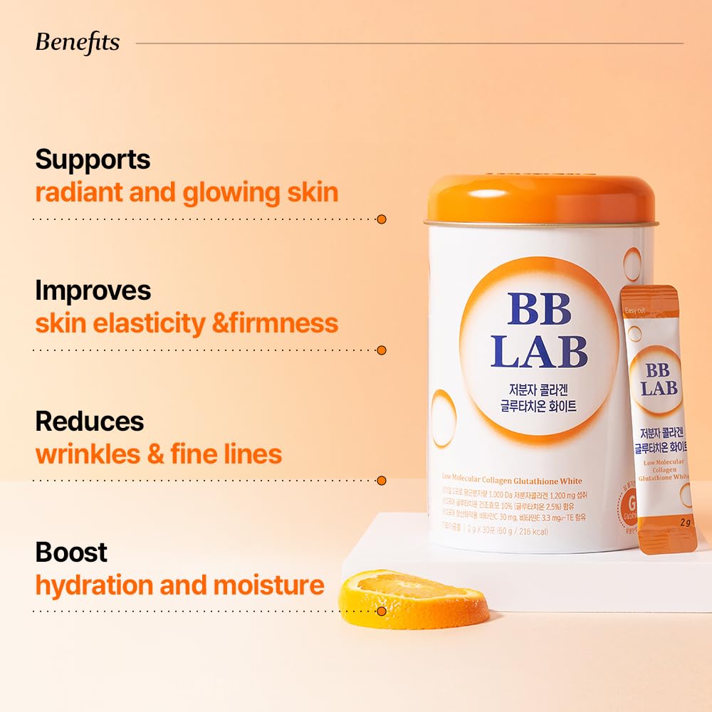 Close-up of BB LAB label showing low-molecular collagen feature