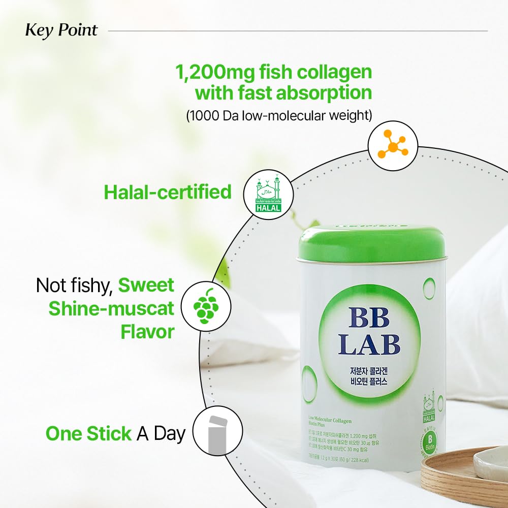 BB LAB collagen stick packaging highlighting portable, single-serve design for on-the-go use.