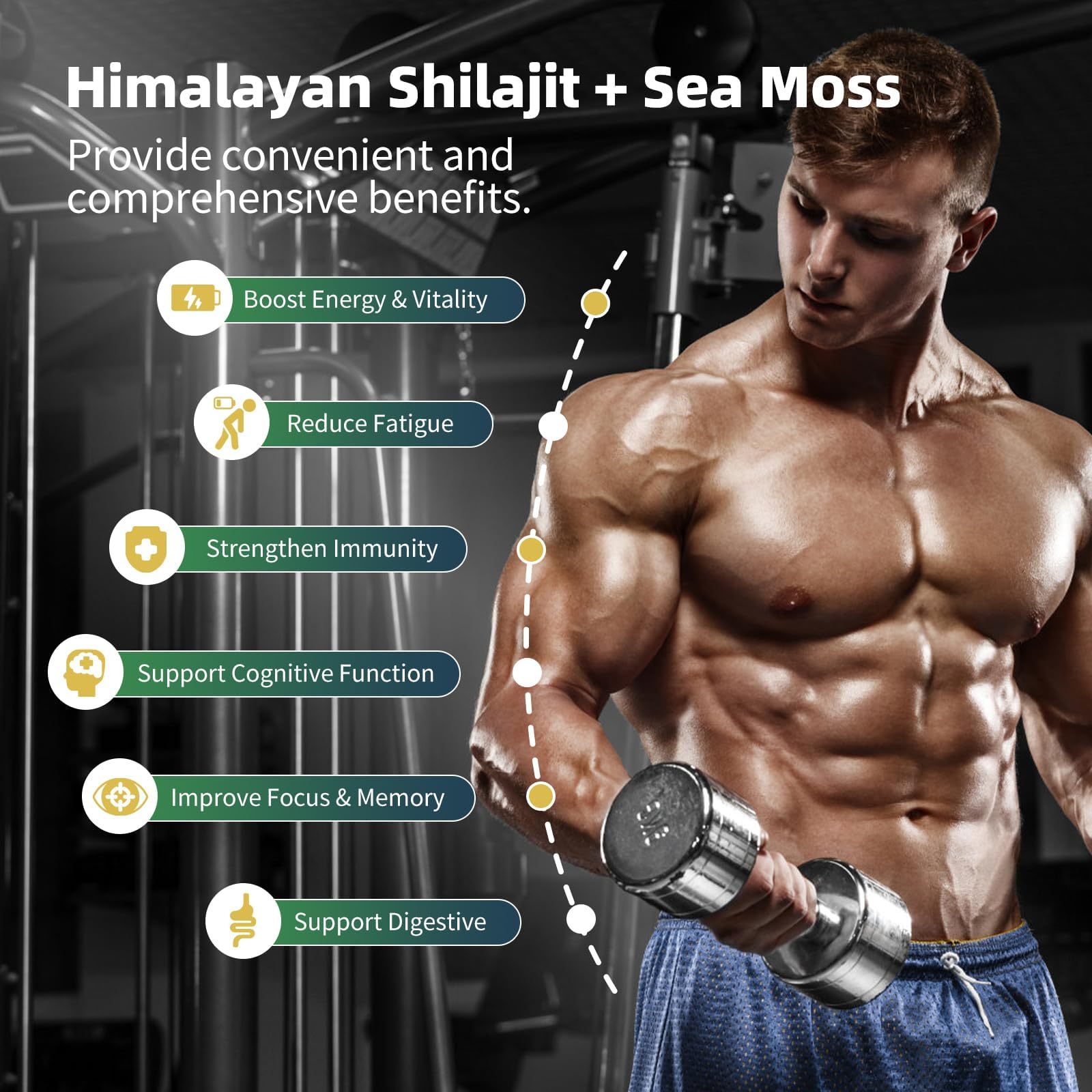 BBEEAAUU 12-in-1 Shilajit formula tablets displaying multi-ingredient vitality