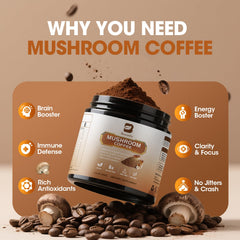 B BEWORTHS mushroom coffee Chaga chunks bowl suggests antioxidant flavor boost.