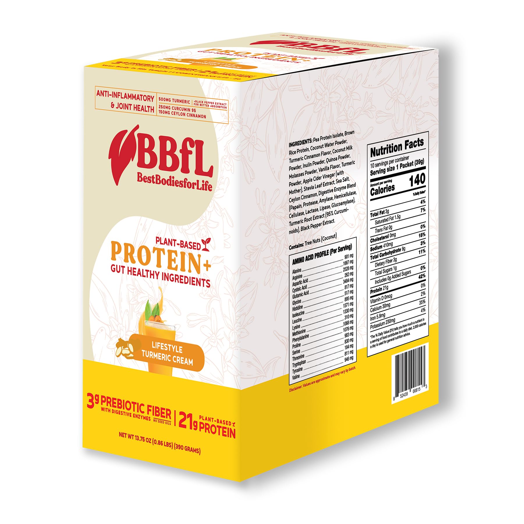 BBfL Plant-Based Protein Shake bottle shown for convenient daily protein support