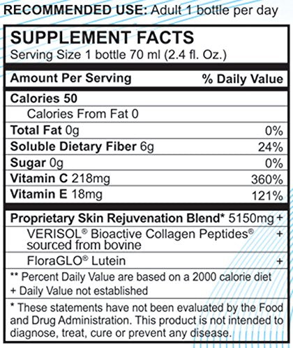 BBGLO Skin Rejuvenation Collagen Drink pack of six bottles for daily routine