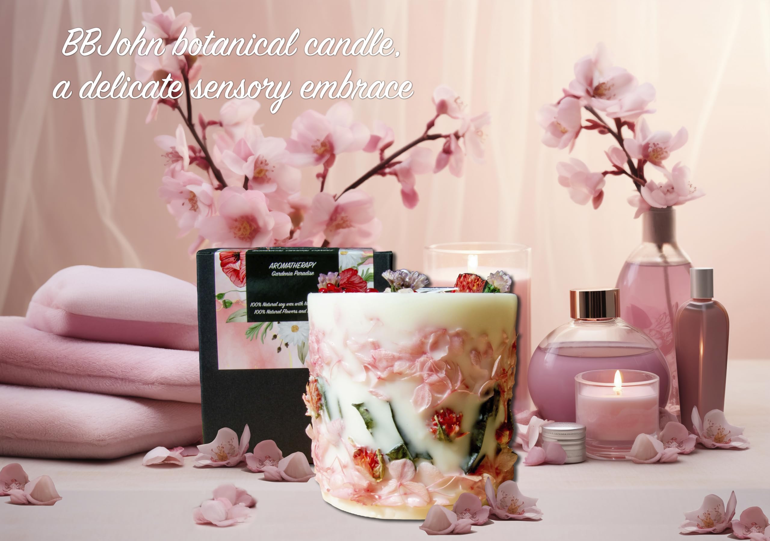 BBJohn gardenia aroma fills your room for lasting relaxation