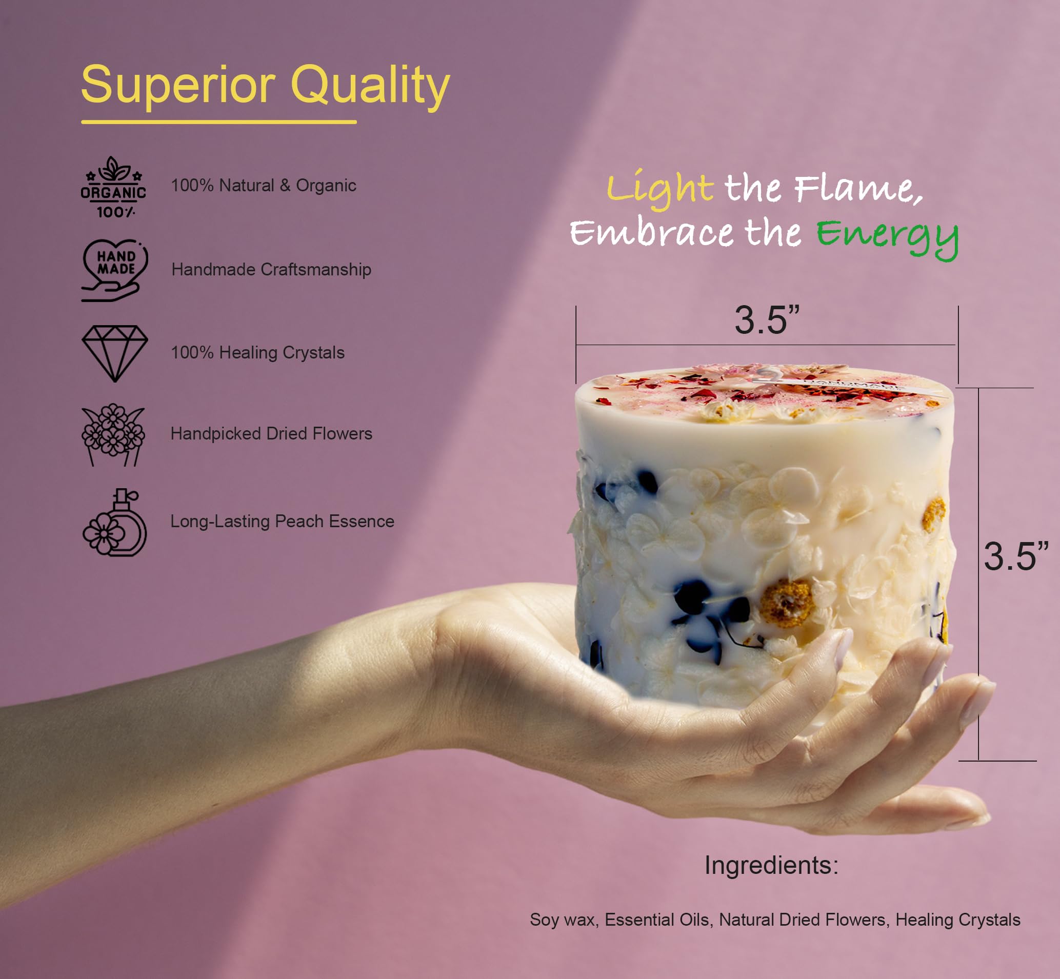 BBJohn handmade craftsmanship candle showcases meticulous, high-quality details.