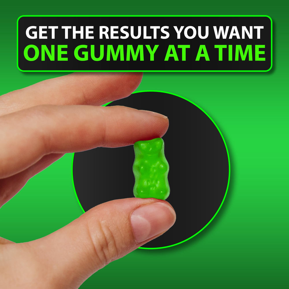 BBS Best Beard Stuff gummy closeup reveals chewy texture and easy daily intake.