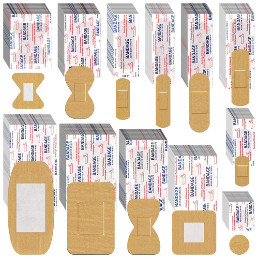 BBTO assorted styles fabric bandages pack for versatile wound care.