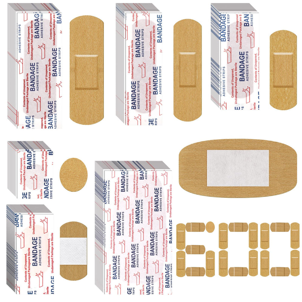 BBTO bandages assorted elastic fabric 600-pack for quick wound care
