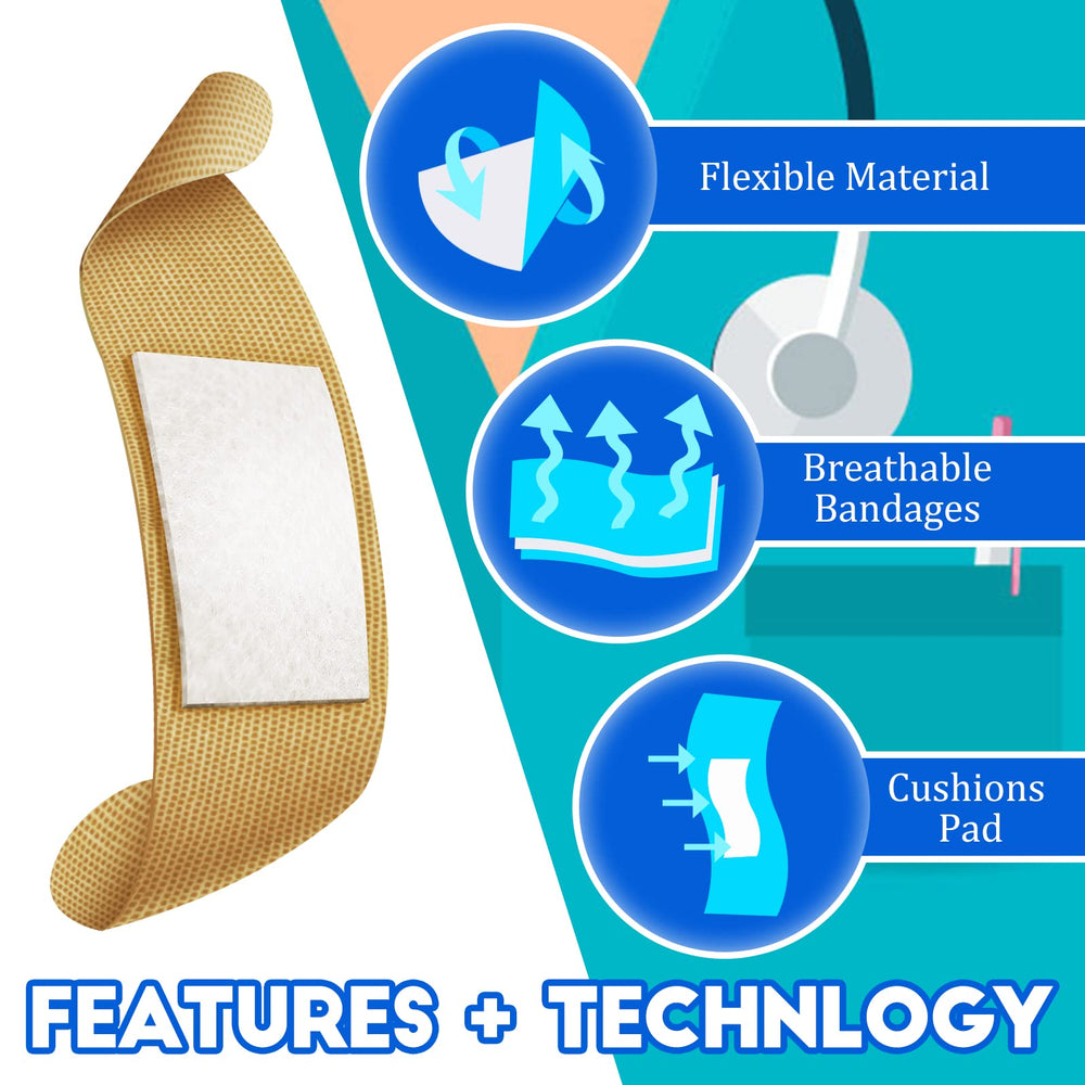 BBTO individually wrapped bandages offer hygienic, on-the-go use.