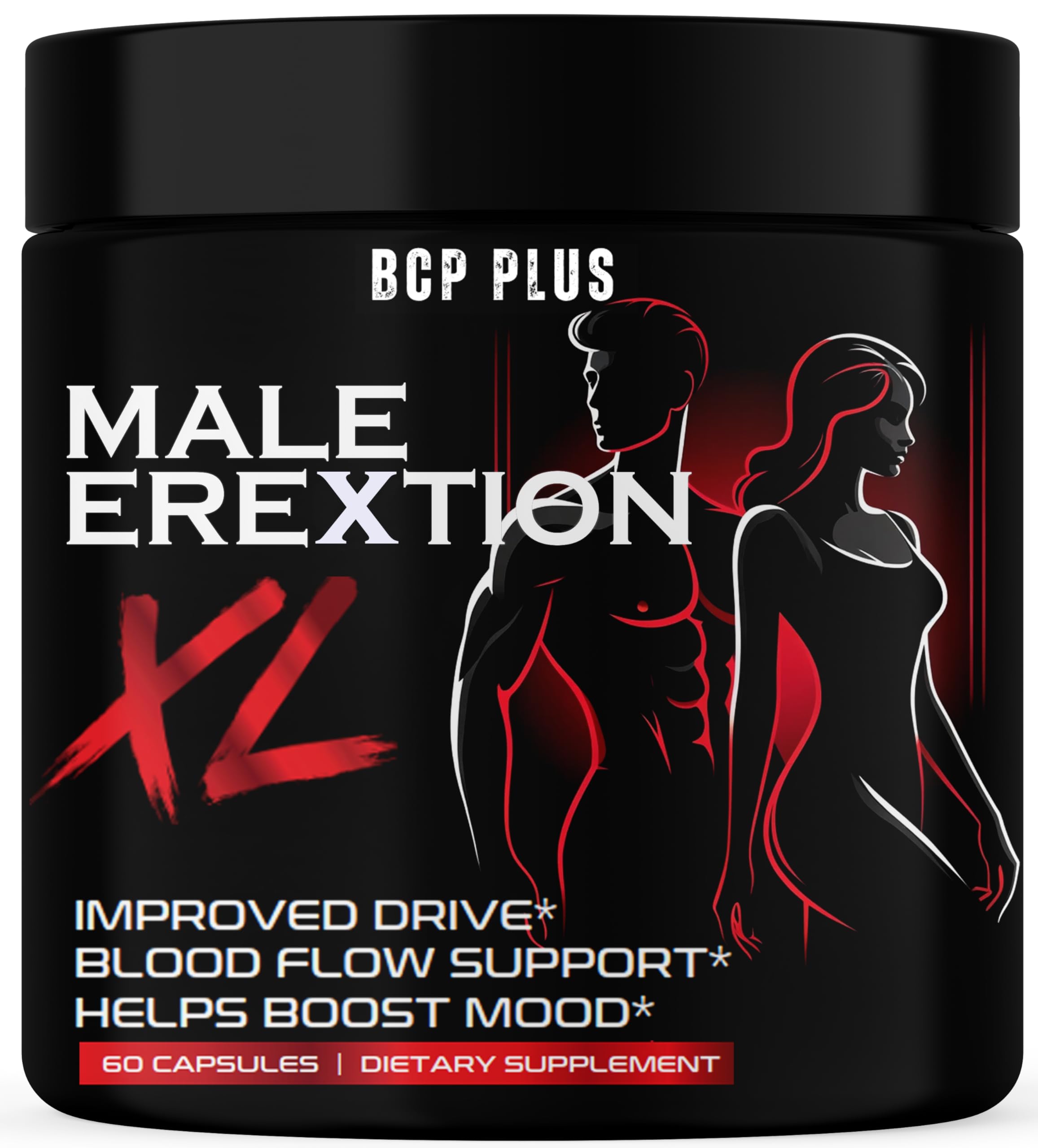 BCP PLUS MalePlus Performance bottle front view highlighting fast blood flow