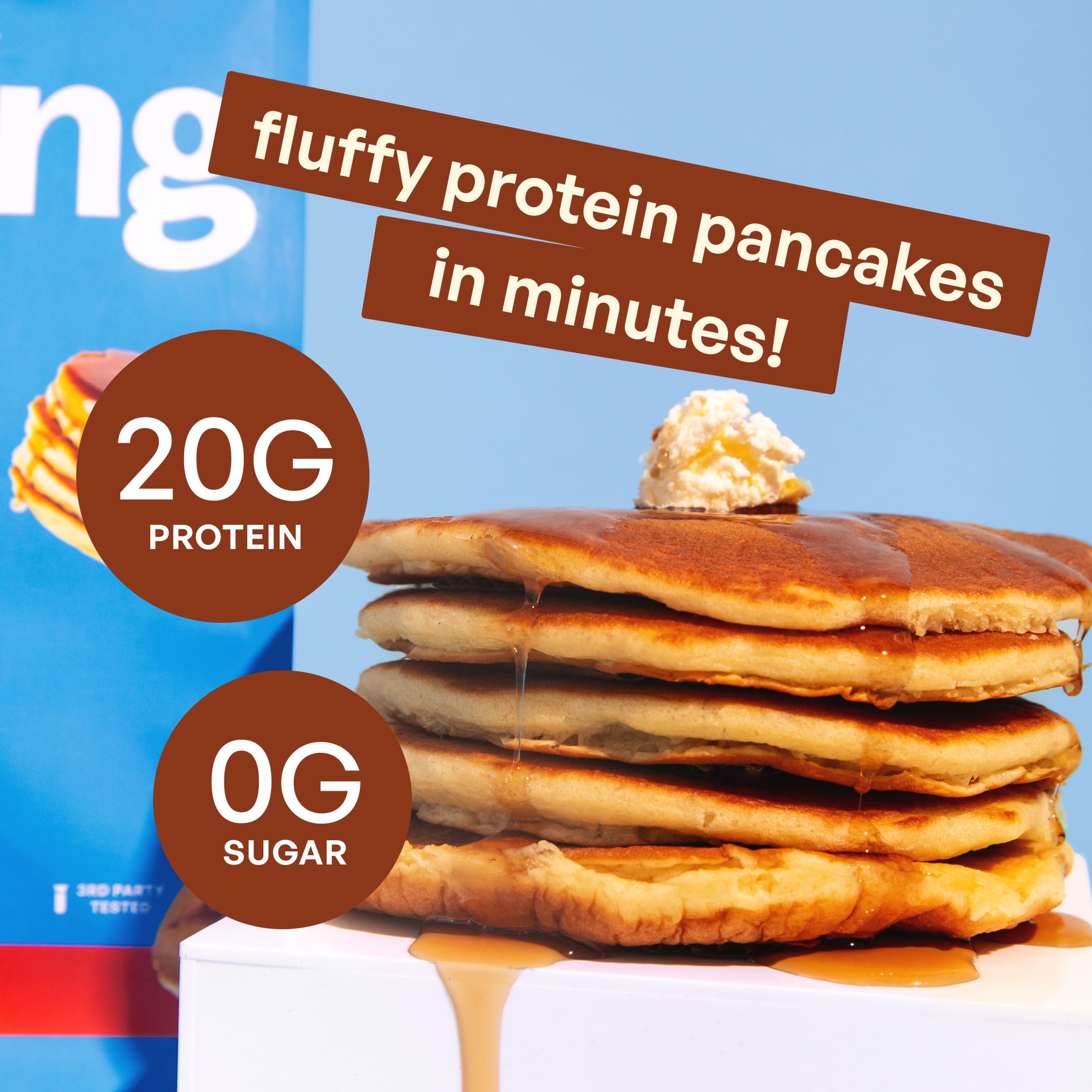 BE AMAZING protein powder scoop showing serving size and accuracy