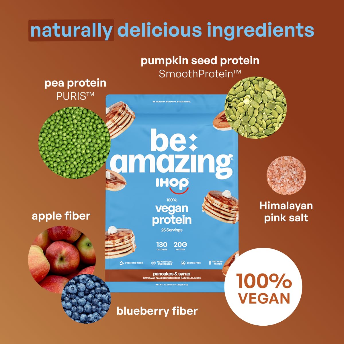 BE AMAZING ready-to-drink shake glass after workout or meal