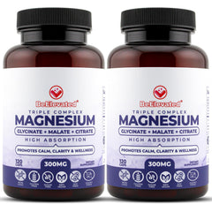 BeElevated Triple Magnesium bottle front for daily support.
