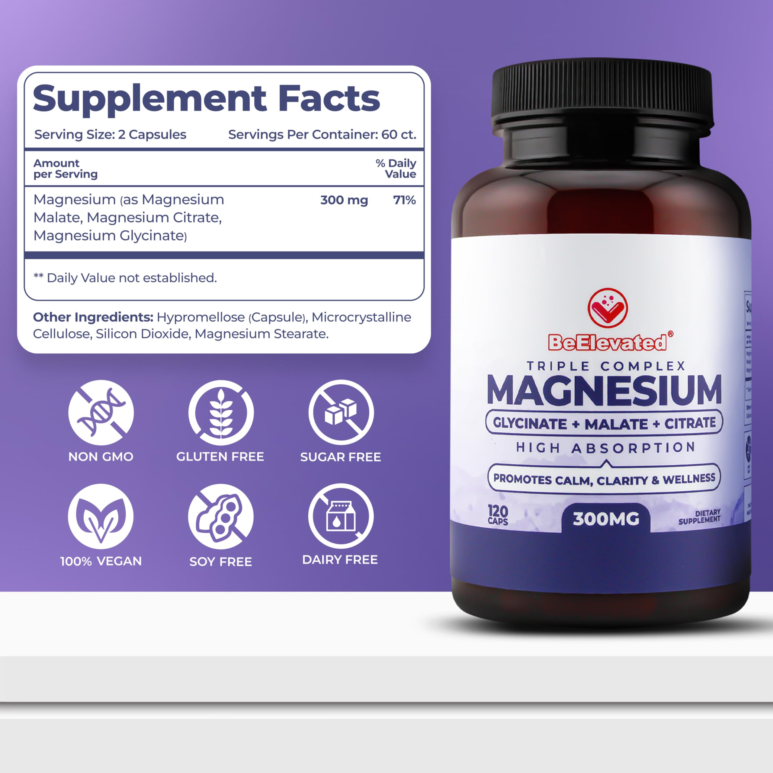 BeElevated Triple Magnesium bottle stored away from sunlight.