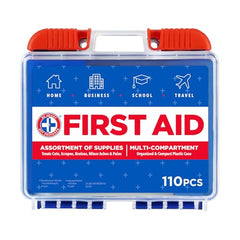 Be Smart Get Prepared 110 pc kit open case showing organized compartments for quick access.