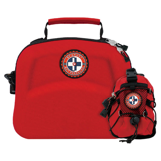 Be Smart Get Prepared first aid kit case for rapid access during emergencies.