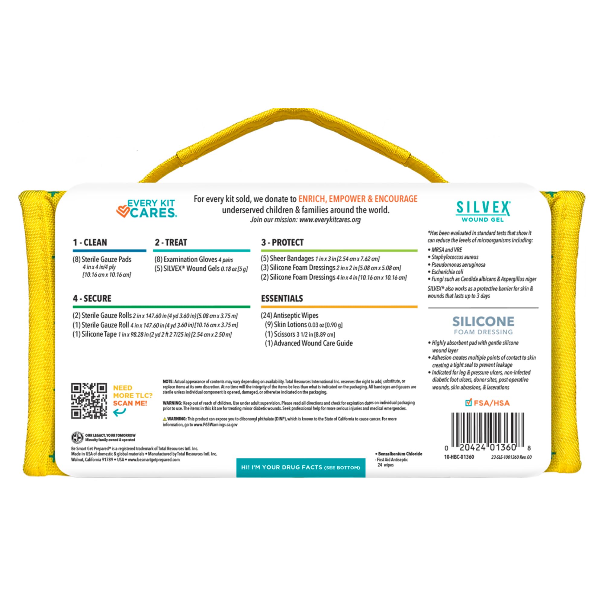 Be Smart Get Prepared silicone tape 1in for secure fixation.