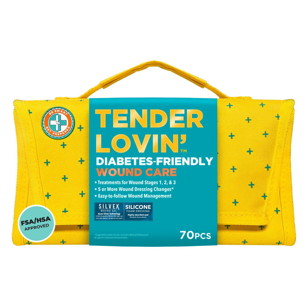 Be Smart Get Prepared Tender Lovin kit foldable velcro keeps supplies organized.