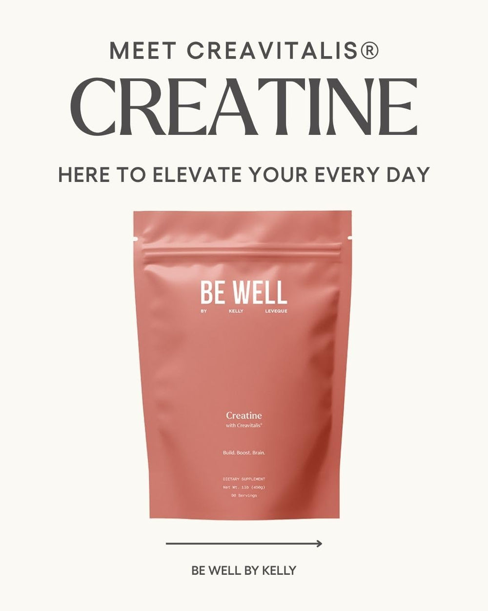 Be Well by Kelly LeVeque Creatine with Creavitalis mixing in a glass enhances smooth solubility.